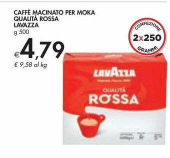Bennet Caffè macinato per moka qualità rossa lavazza offerta