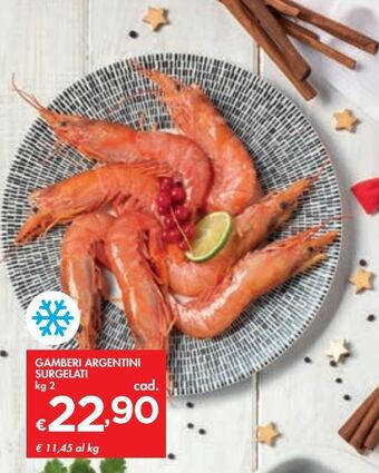 Bennet Gamberi argentini surgelati offerta