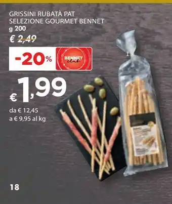 Bennet Grissini rubatà pat selezione gourmet bennet offerta