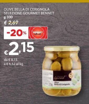 Bennet Olive bella di cerignola selezione gourmet bennet offerta