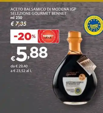 Bennet Aceto balsamico di modena igp seezione gourmet bennet offerta