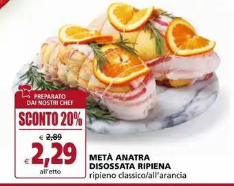 Metà anatra disossata ripiena