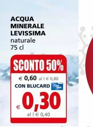 Il Gigante Acqua minerale levissima offerta