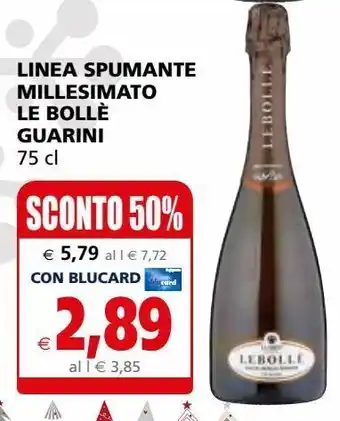 Il Gigante Linea spumante millesimato le bollè guarini offerta