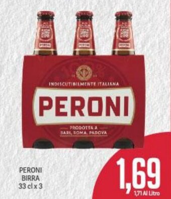 Supermercati Piccolo Peroni Birra 33 cl x 3 offerta