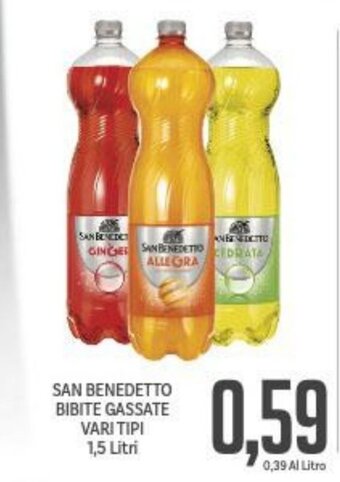 Supermercati Piccolo San Benedetto Bibite Gassate vari tipi 1,5 Litri offerta