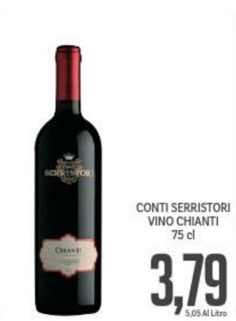 Supermercati Piccolo Conti Serristori Vino Chianti 75 cl offerta