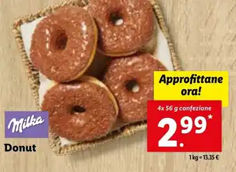 Lidl Milka Donut 4x 56 g offerta