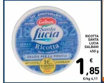Spazio Conad Ricotta santa lucia galbani offerta