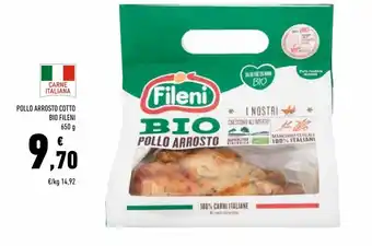 Conad Pollo arrosto cotto bio fileni offerta