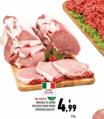 Conad Braciole di lombo con osso suino conad percorso qualità offerta
