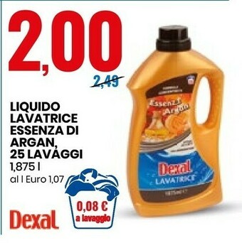 Eurospin Dexal Liquido Lavatrice Essenza Di Argan offerta