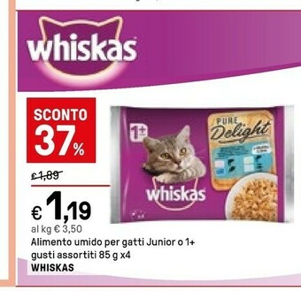 Iper La Grande Whiskas Cibo per gatti offerta