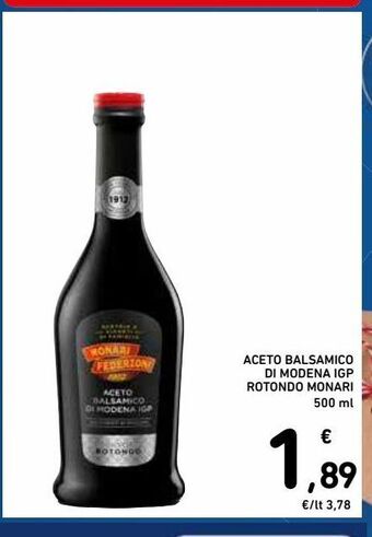 Spazio Conad Aceto balsamico di modena igp rotondo monari offerta