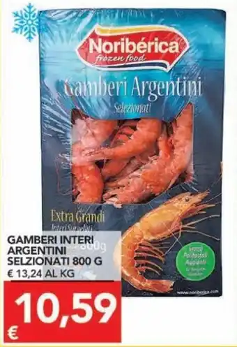 TuoDi Noriberica Gamberi Interi Argentini Selzionati 800 g offerta