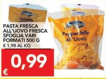 TuoDi Pasta Fresca All'Uovo Fresca Sfoglia Vari Formati 500 g offerta