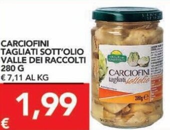 TuoDi Carciofini Tagliati Sott'Olio Valle dei Raccolti 280 g offerta