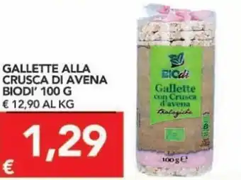 TuoDi Biodi' Gallette Alla Crusca di Avena 100 g offerta