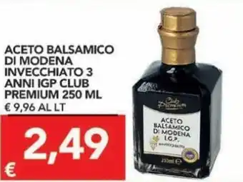 TuoDi Club Premium Aceto Balsamico Di Modena Invecchiato 3 Anni IGP 250 ml offerta