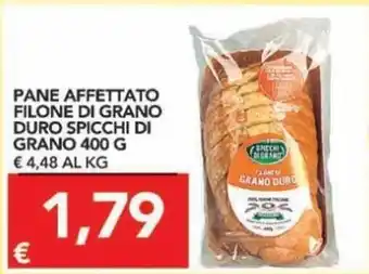 TuoDi Spicchi di Grano Pane Affettato Filone di Grano Duro 400 g offerta
