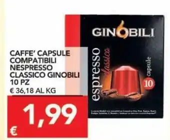 TuoDi Ginobili Caffe' Capsule Compatibili Nespresso Classico 10 pz offerta