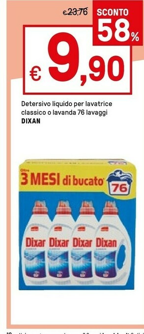 Iper La Grande Dixan Detersivo lavatrice offerta