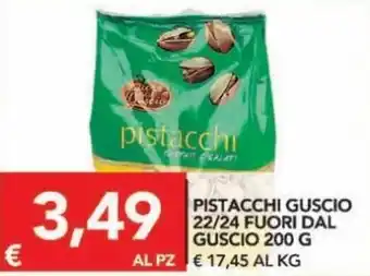 TuoDi Pistacchi Guscio 22/24 Fuori Dal Guscio 200 g offerta