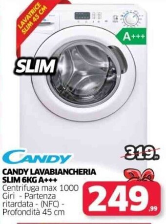 Telitaly Candy Lavabiancheria Slim 6Kg A+++ offerta