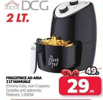Telitaly DCG Friggitrice Ad Aria 2 Lt Manuale offerta
