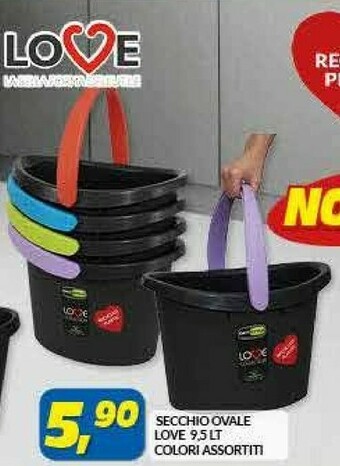 Risparmio Casa Gio'Style Secchio Ovale Love offerta