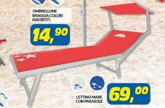 Risparmio Casa Lettino Mare Con Parasole offerta