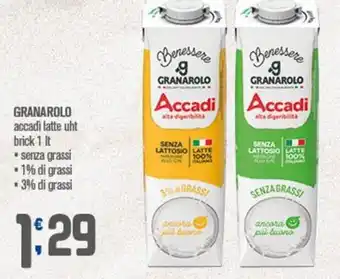 Ottimo Market Granarolo accadì latte uht brick 1 lt offerta