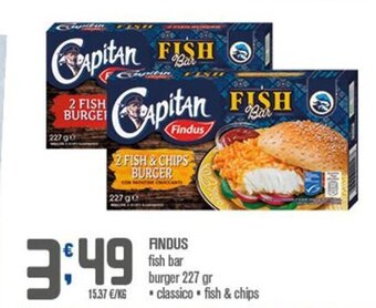 Findus fish bar burger 227 gr