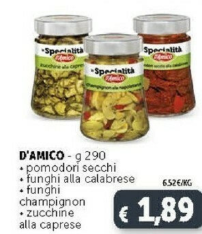 Deco Supermercati D'Amico Funghi champignon offerta
