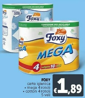 Deco Supermercati Foxy Carta Igienica offerta