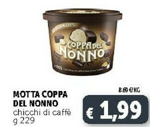 Deco Supermercati Motta Coppa Del Nonno Chicchi Al Caffè 229 G(ml) offerta