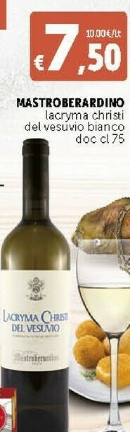 Deco Supermercati Mastroberardino Lacryma Christi Del Vesuvio 750 G(ml) offerta