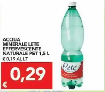 TuoDi Lete Acqua MInerale Effervescente Naturale PET 1,5 l offerta