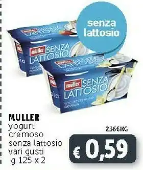 Deco Supermercati Muller Yogurt Magro Compatto Alla Vaniglia 125 G(ml) offerta