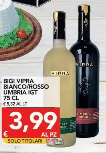 TuoDi Bigi Vipra Bianco/Rosso Umbria 75 cl offerta