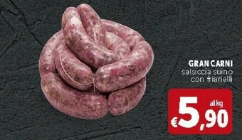 Deco Supermercati Gran Carni Salsiccia Suino Con Friarielli offerta