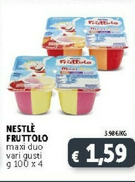Deco Supermercati Nestlè Fruttolo Maxi Duo 400 G(ml) offerta