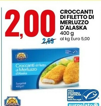 Eurospin Athena Croccanti Di Filetto Di Merluzzo D'Alaska offerta