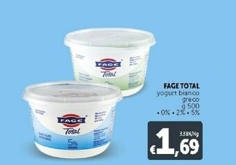 Deco Supermercati Fage Total 0% Yogurt Greco Colato Senza Grassi 500 G(ml) offerta