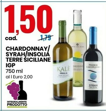 Eurospin Terre siciliane Chardonnay/ Syrah/ Insolia IGP offerta