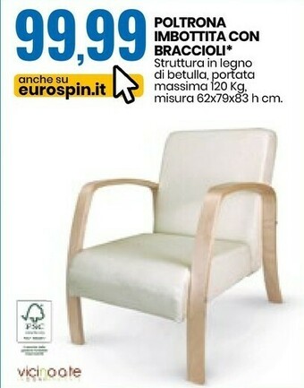 Poltrona Imbottita Con Braccioli