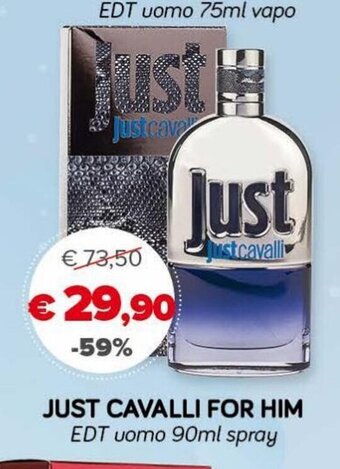 Just Cavalli For Him EDT uomo 90ml spray