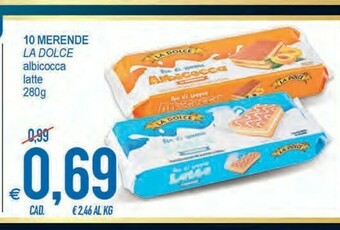 MD Discount La Dolce 10 Merende Albicocca/ Latte offerta