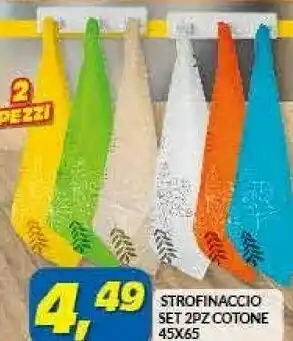 Risparmio Casa Strofinaccio Set Cotone 2 Pz offerta