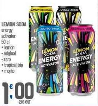 Lemon soda energy activator 50 cl